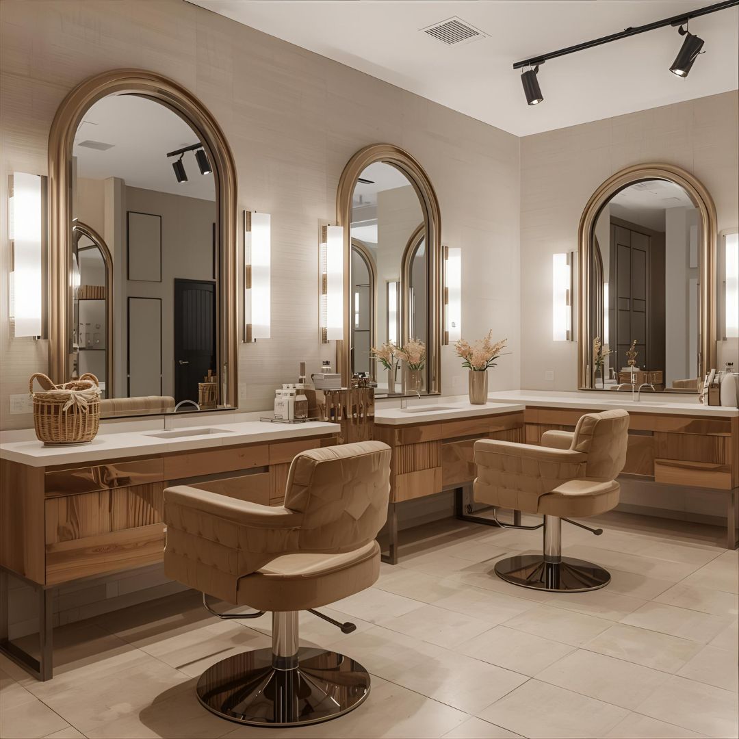 Salon interior design UAE by Vibgyor Interiors.
