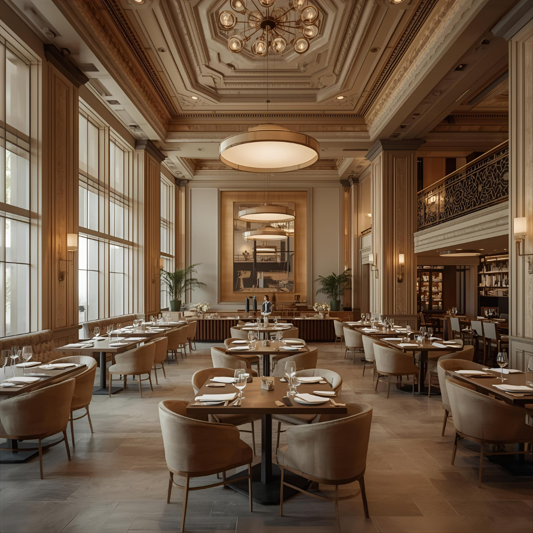 Restaurant interior design UAE by Vibgyor Interiors.