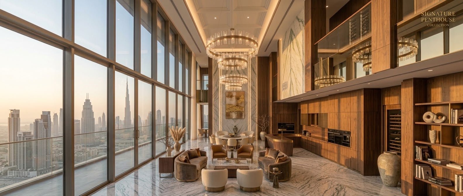 Luxury penthouse interior in uae
